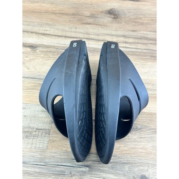 OOFOS OOahh Sport Flex Slide Recovery Sandals Black Men’s Size 7 Women’s… - Picture 4 of 5